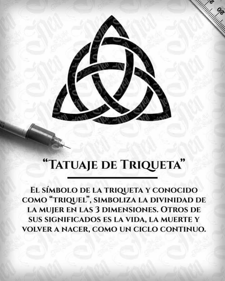 1 Tatuaje de Simbolo Celta de Triqueta ficha con significado 2