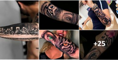 Realismo dei tatuaggi collage