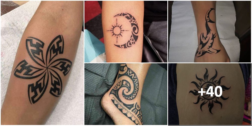 Colagem de tatuagens tribais