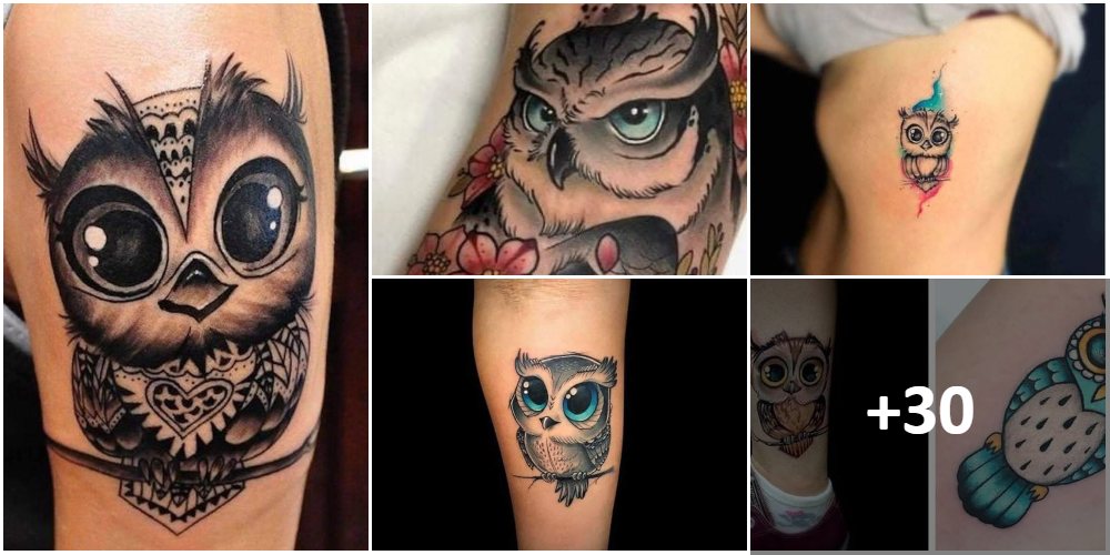 Collage Tatuajes de Buhos