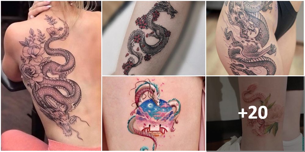 Collage Tattoos of Dragons