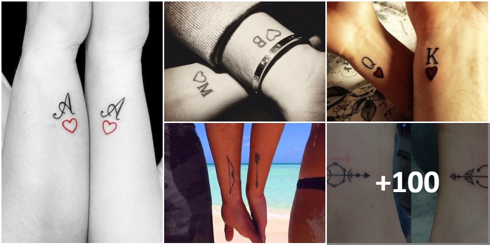 Collage-Tattoos für kleine und komplementäre Paare 1