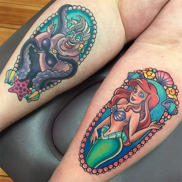 36 tatuagens da Disney A Pequena Sereia Ariel