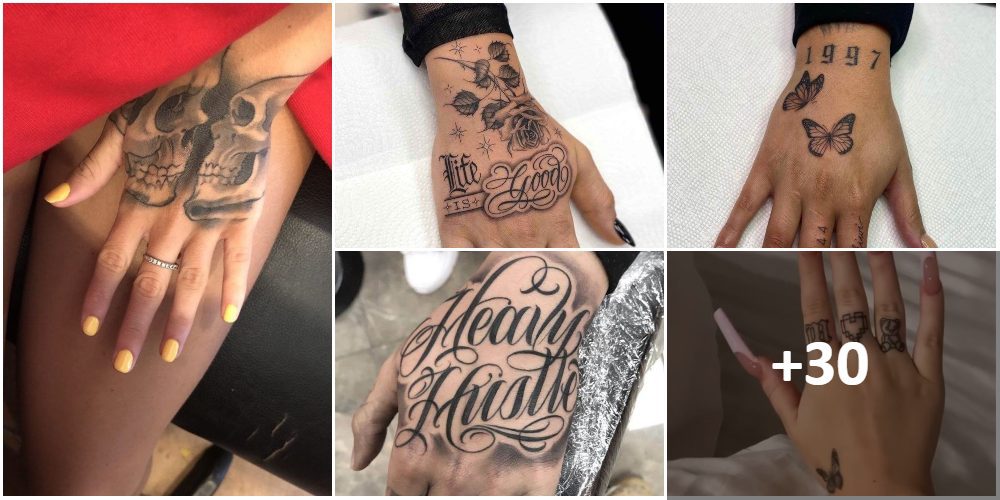 Collage de tatouages sur les mains