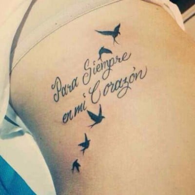 21 Tattoos of Phrases Forever in my heart