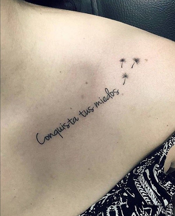 31 Tattoos of Phrases conquer your fears