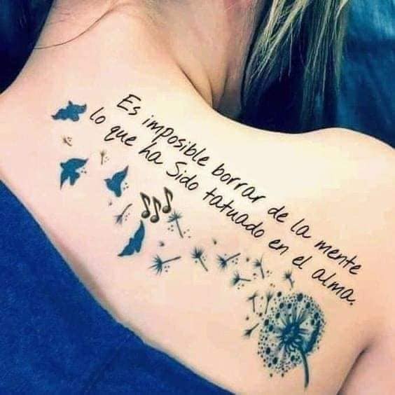392 Tatuajes de Frases Es imposible borrar de la mente lo que ha sido tatuado en el alma