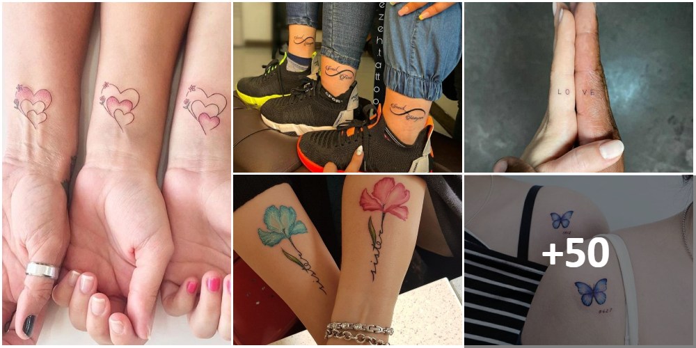 Collage Tatuaggi Sorelle Amici Cugini