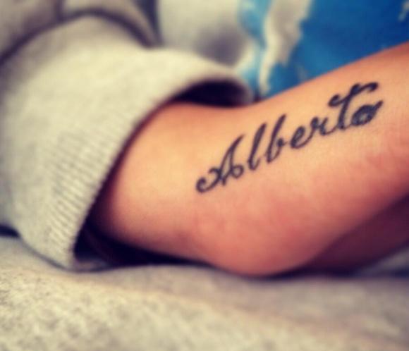 Tatuaggi con il vero nome di Alberto