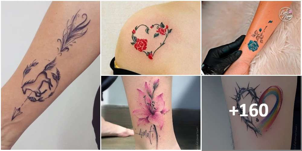 Colagem de belas tatuagens para mulheres 2