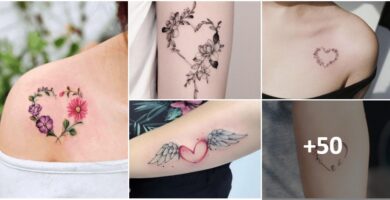 Collage-Tattoos von Herzen 1