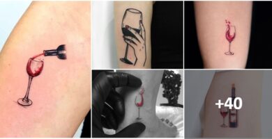 Collage Tatuajes de Vino Tinto
