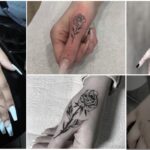 Collage Tatuajes Rosa Negra en Manos