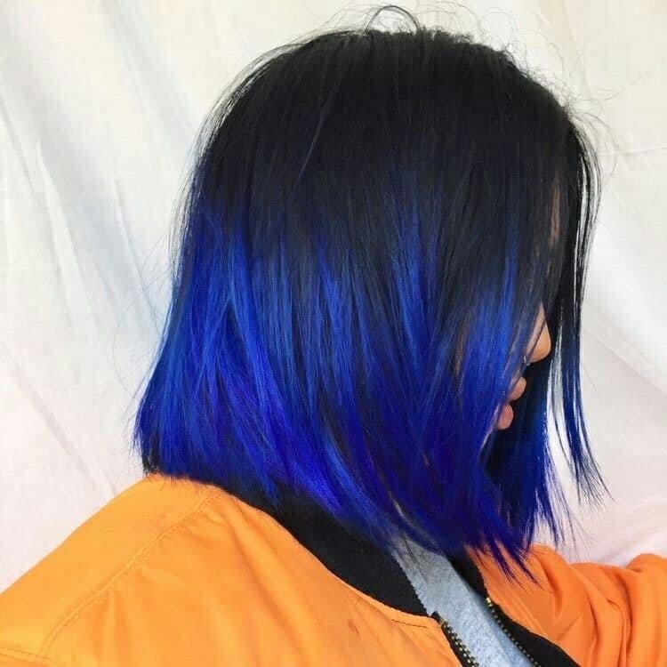 164 Hair Dye Tone Violet Noir et Bleu Court