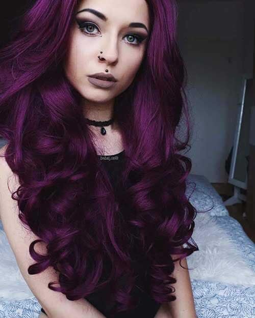 179 Red Wine Tone Hair with long loops