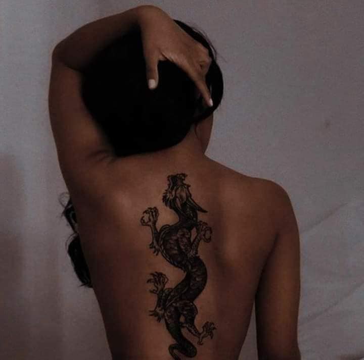 83 Tattoos on the back Black Dragon