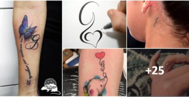 Tatuagens de colagem letra G