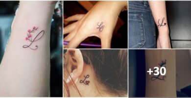 Collage Tatuajes Letra L ele