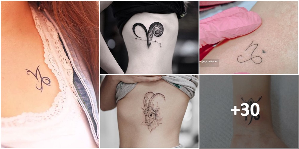 Steinbock-Tattoos-Collage