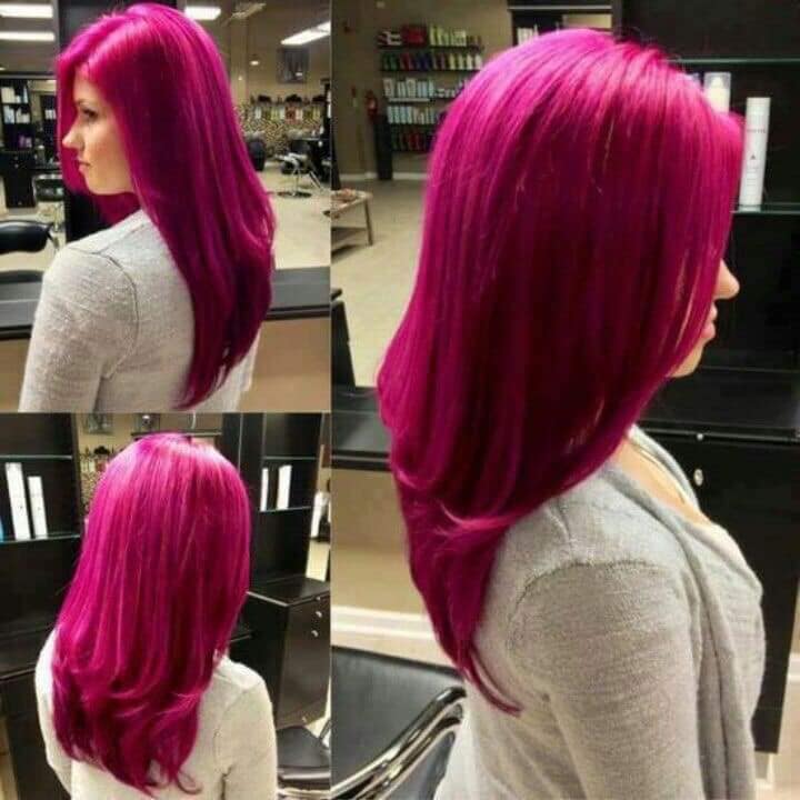 15 cheveux couleur de cheveux violet magenta lumineux lumineux