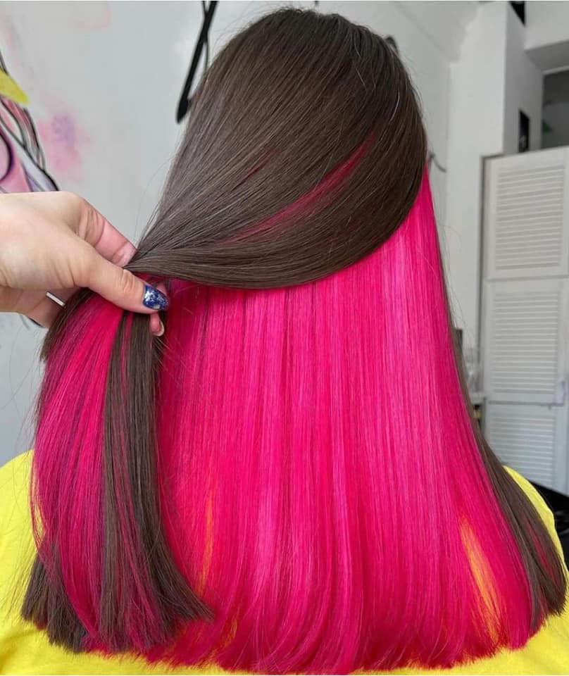 Two-tone hair Underlights tone detail