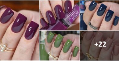 Collage di manicure per alcune unghie TOP 22 colori stagionali