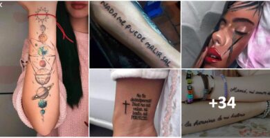 Collage Les tatouages les plus aimés du mois de juillet, partie 2
