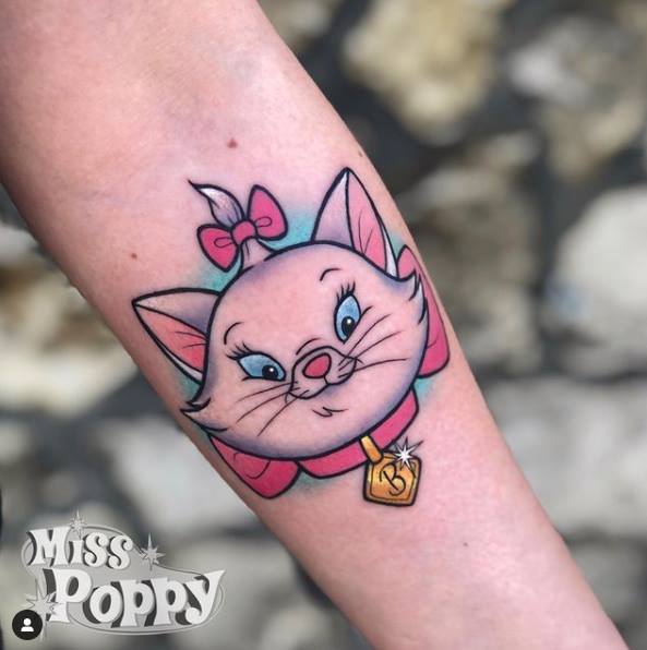 Miss Poppys Disney Happy Tattoos Marie von Aristocats