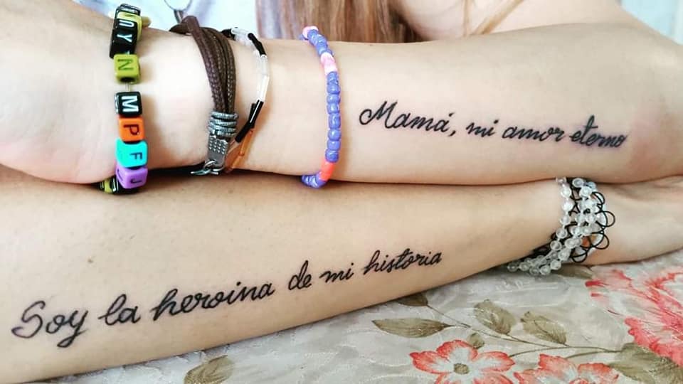 1 TOP 1 Tattoos for women the most liked On Forearms Phrases Mamami eternal love I am the heroine of my story