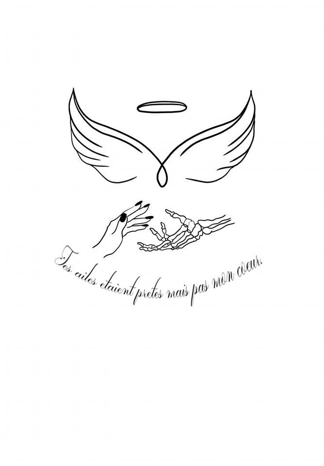 134 Sketches Templates Ideas Angel woman's hand holding skeleton hand phrase