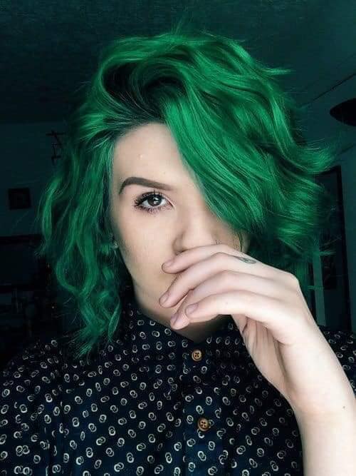 20 grüne Haarfarbe