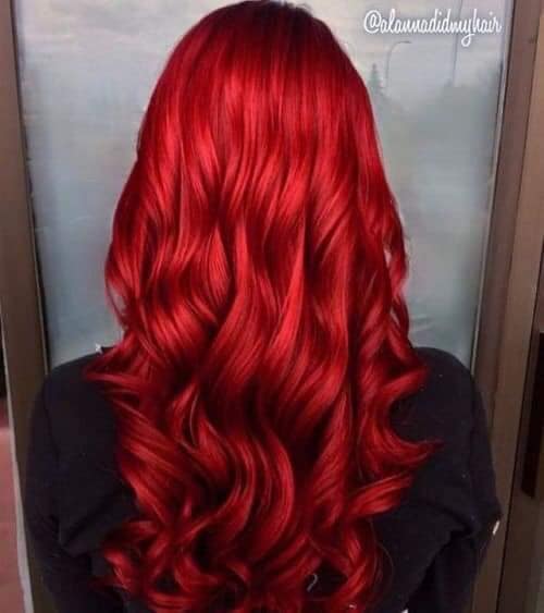 6 ideas for Red Hair with medium-long waves