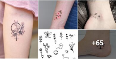 Collage di piccoli tatuaggi per uomini e donne