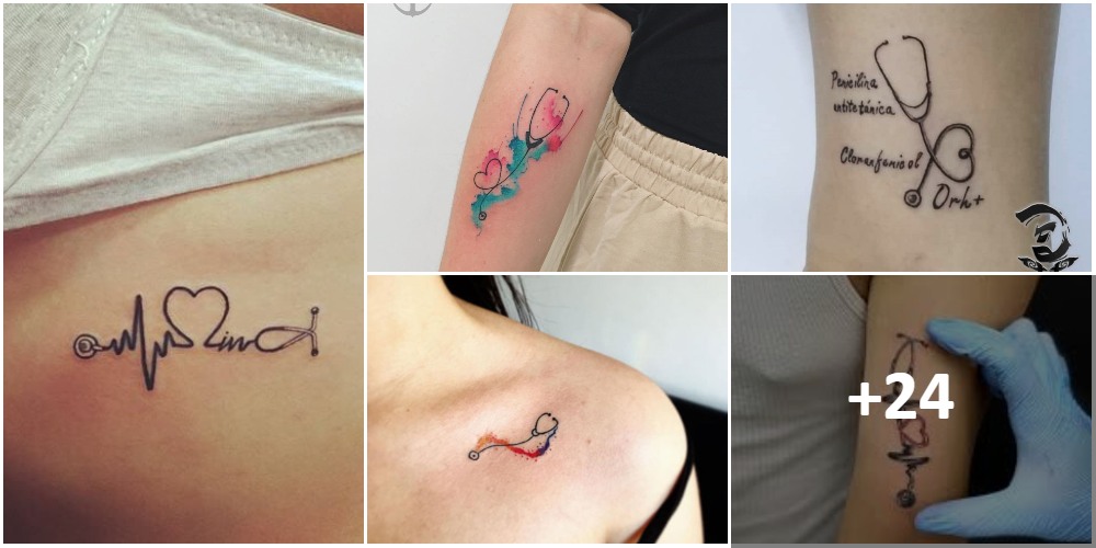 Collage Tatuajes de Medicina Estetoscopios