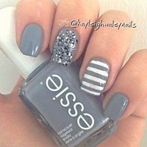 Some decorated gray Gray with Glitter Gray with White Stripes