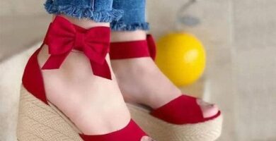 1 TOP 1 Sandalias de Mujer Rojas con punta abierta y mono en el tobillo