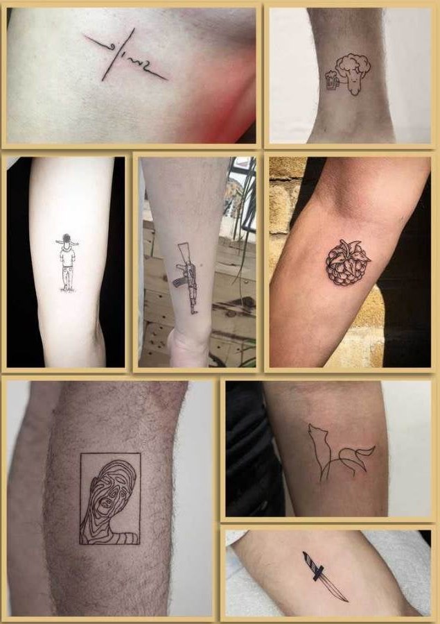 Pequenas tatuagens para homens Compilação 1