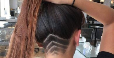 1 TOP 1 Grecas en el cabello Mujer en nuca con triangulos ascendentes