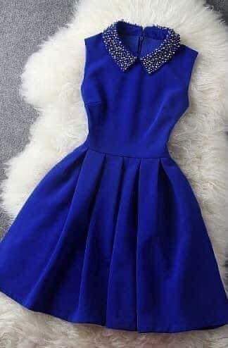 22 Vestido Juvenil Azul Royal
