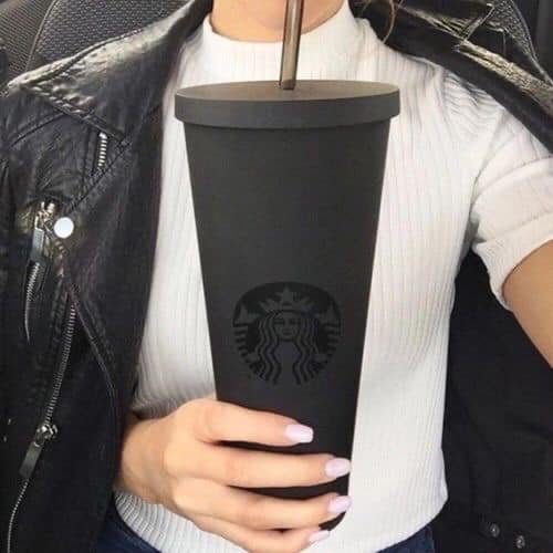 23 schwarze StarBucks-Kaffeetasse