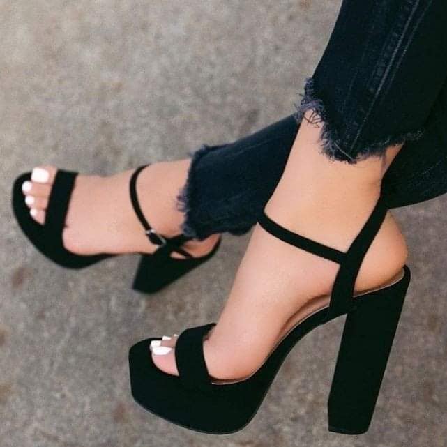4 TOP 4 Sandals Black High-heeled Shoes