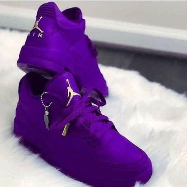5 TOP 5 Nike Air Jordan violet avec logo Jordan blanc sur la languette