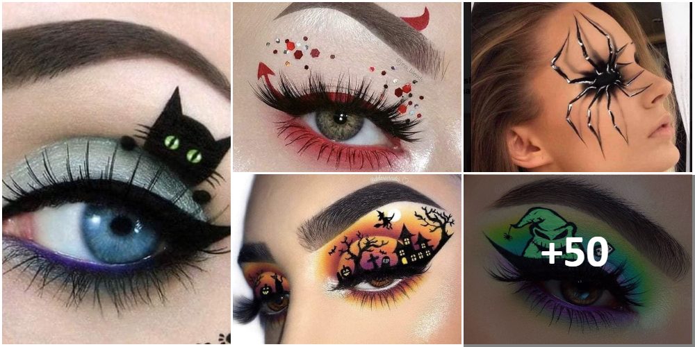 50 Ideas de Maquillaje de Ojos para Halloween ???????????? 【Lo Mejor de 2023 】
