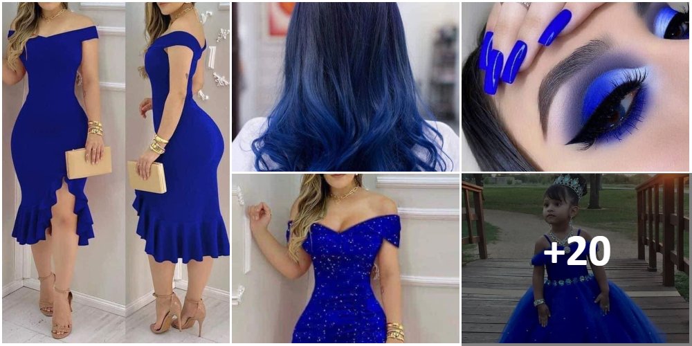 Collage Kleider Nägel Blaues Haar