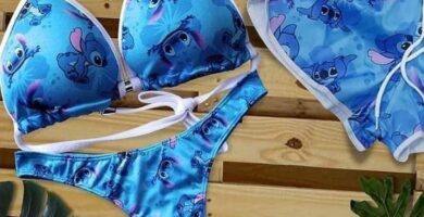 1 TOP 1 Stitch conjunto de bikini y short