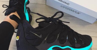 1 TOP 1 Tenis Negros con Raya Turquesa Nike zapatillas vapormax nike