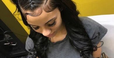 1 TOP 1 Trenzas de Moda pequenas pegada en ambos lados y grande con coleta al medio morocha