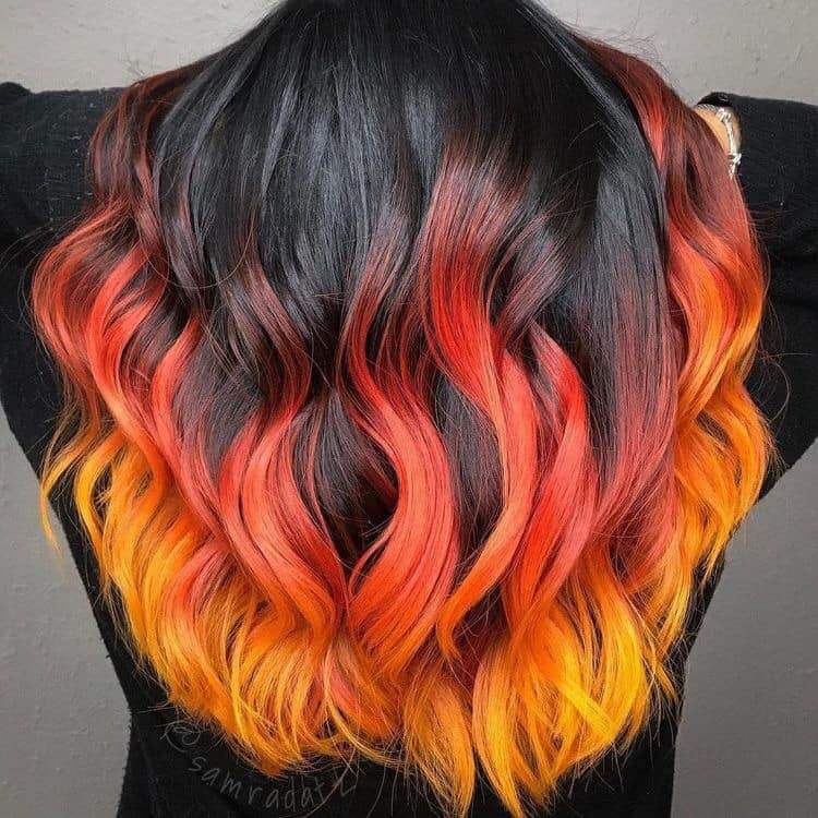 11 Cabello Tono Naranja Rojo Fuego Degrade Morocho y reflejos naranja y amarillo 11 Cabello Tono Naranja Rojo Fuego Degrade Morocho y reflejos naranja y amarillo