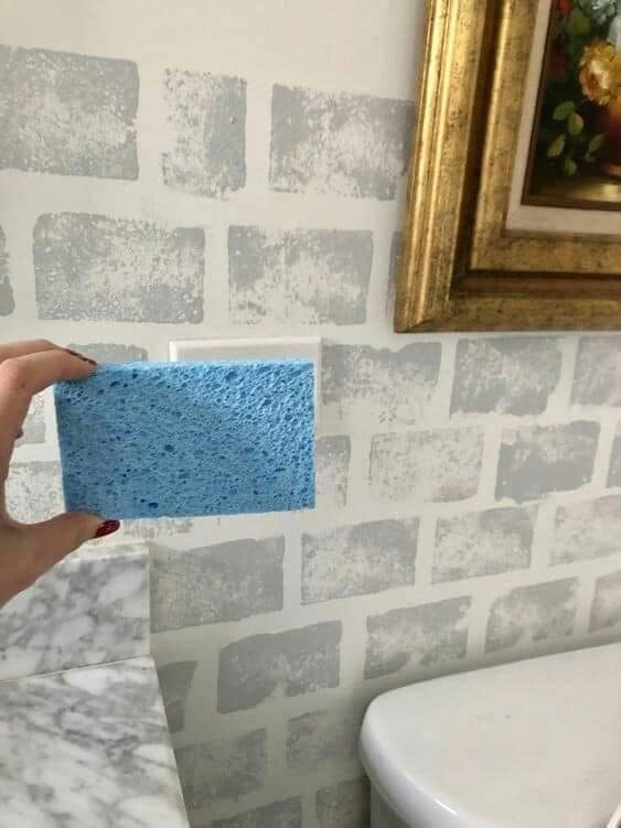 12 Designs and Wall Decoration rectangular sponge to give irregular brick effect