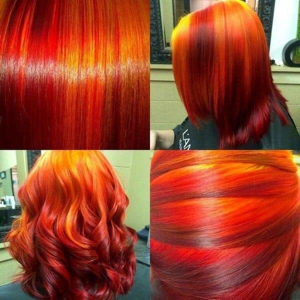 16 Cabello Tono Naranja Rojo Fuego Degrade Tonos Anaranjados Rojos y Amarillos en pelo corto 16 Cabello Tono Naranja Rojo Fuego Degrade Tonos Anaranjados Rojos y Amarillos en pelo corto